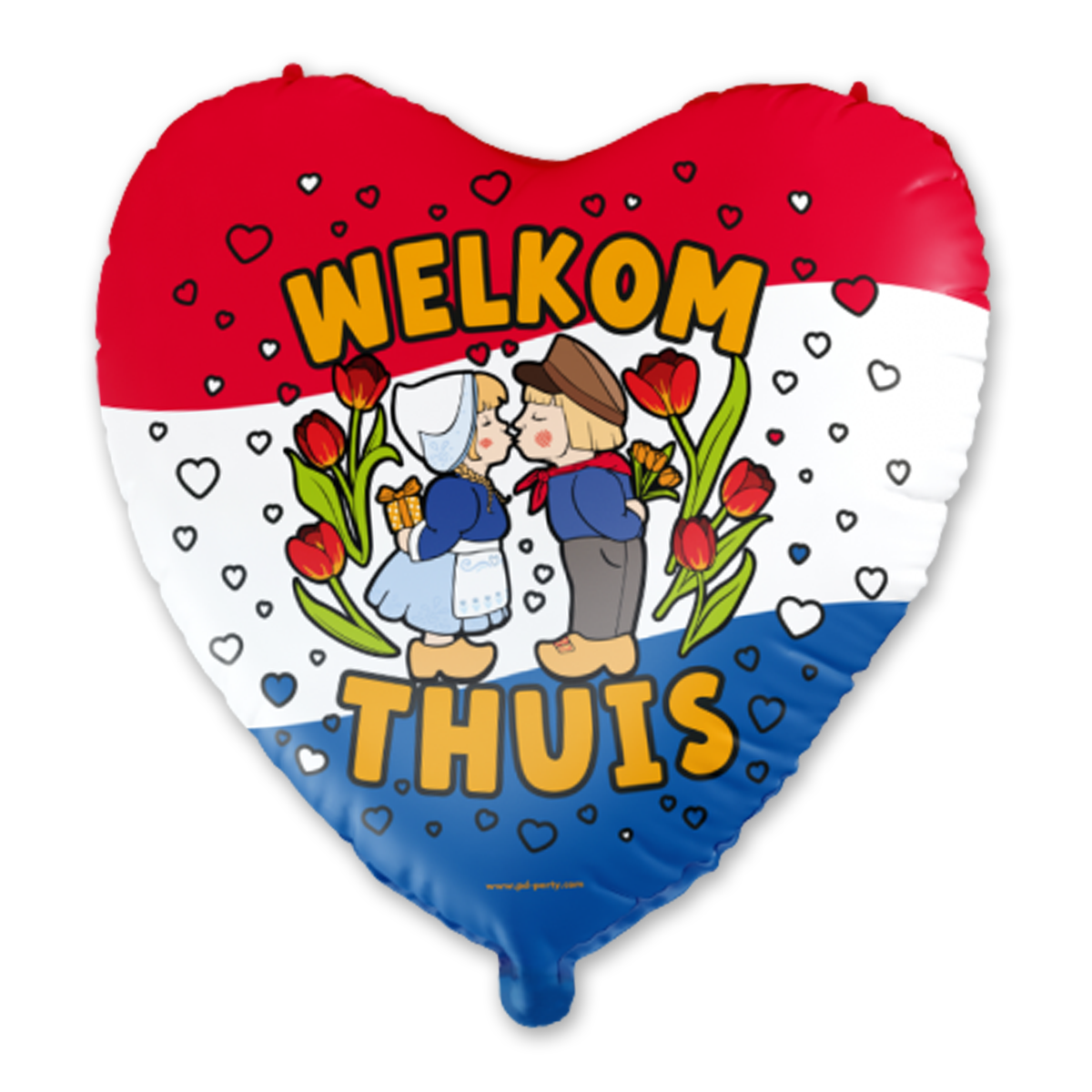 Hartvormige Folieballon Welkom Thuis Multicolor 60 cm