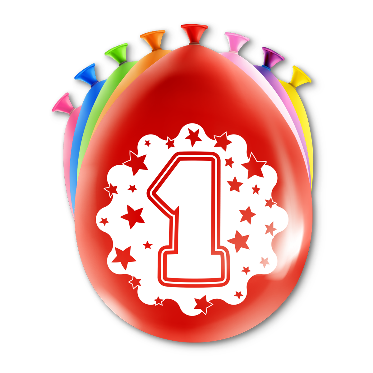 Happy Party Latex Ballonnen 1 Jaar Multicolor 30 cm