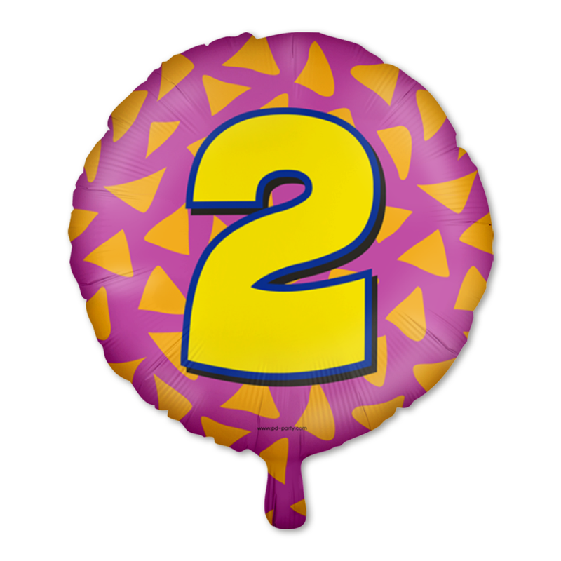 Happy Party Folieballon 2 Jaar Multicolor 46 cm