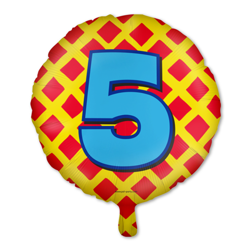 Happy Party Folieballon 5 Jaar Multicolor 46 cm