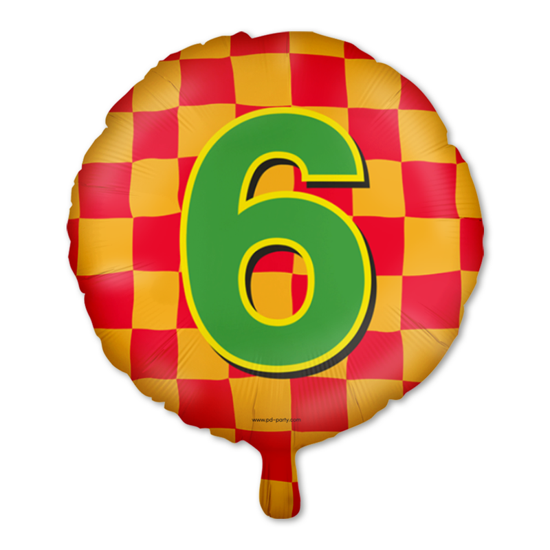 Happy Party Folieballon 6 Jaar Multicolor 46 cm