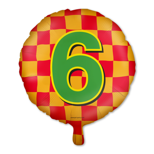 Happy Party Folieballon 6 Jaar Multicolor 46 cm