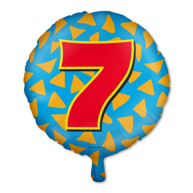 Happy Party Folieballon 7 Jaar Multicolor 46 cm