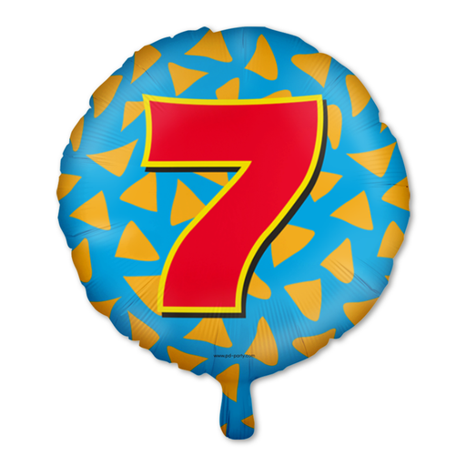 Happy Party Folieballon 7 Jaar Multicolor 46 cm