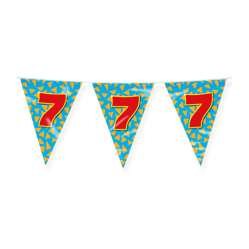 Happy Party Vlaggenlijn 7 Jaar Multicolor 10 m