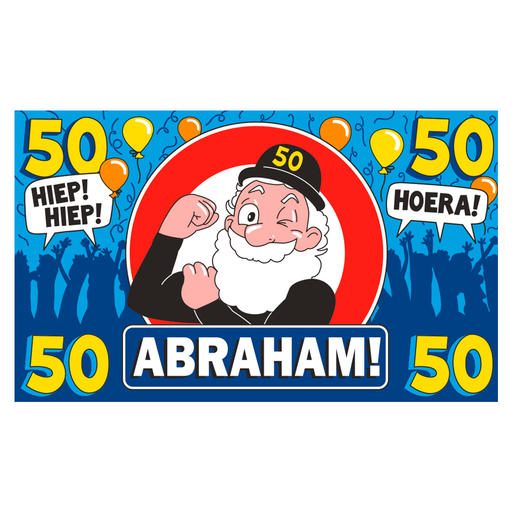 XXL Gevelvlag Abraham 50 Jaar 150 x 90 cm
