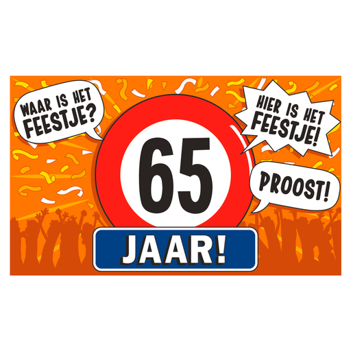 XXL Gevelvlag 65 Jaar 150 x 90 cm