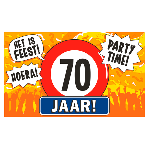 XXL Gevelvlag 70 Jaar 150 x 90 cm