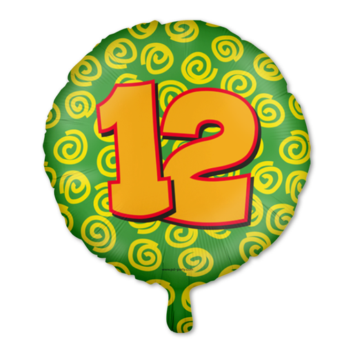 Happy Party Folieballon 12 Jaar Multicolor 46 cm