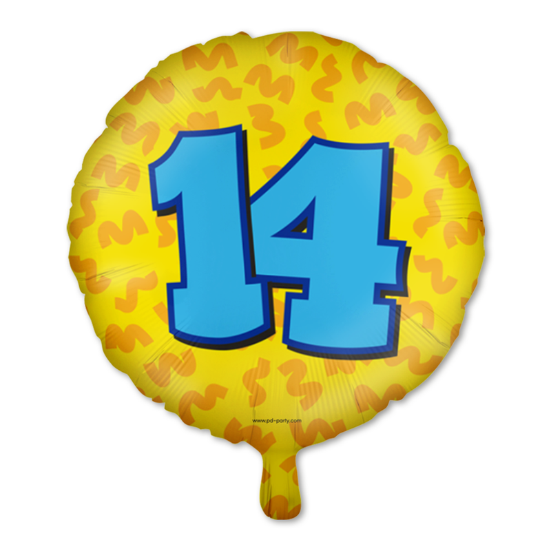 Happy Party Folieballon 14 Jaar Multicolor 46 cm