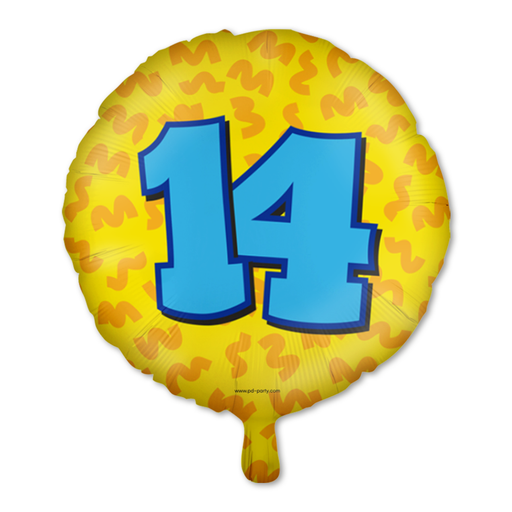 Happy Party Folieballon 14 Jaar Multicolor 46 cm