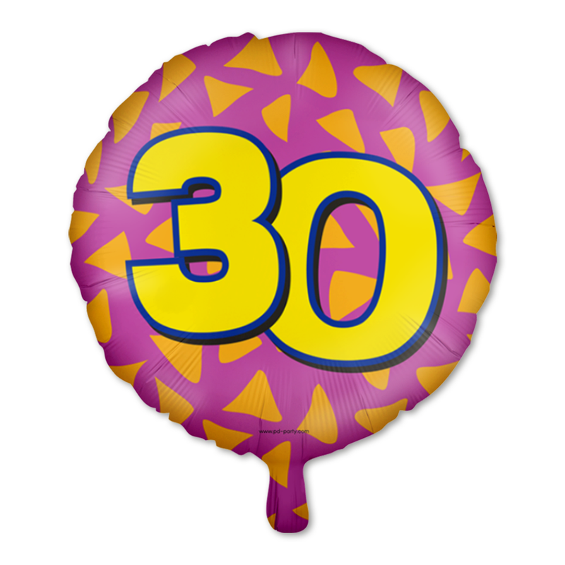 Happy Party Folieballon 30 Jaar Multicolor 46 cm