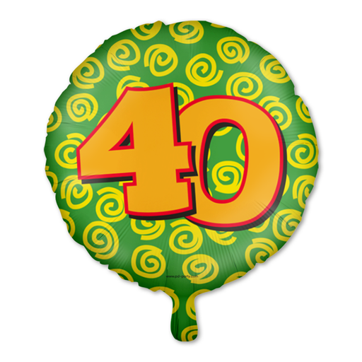 Happy Party Folieballon 40 Jaar Multicolor 46 cm