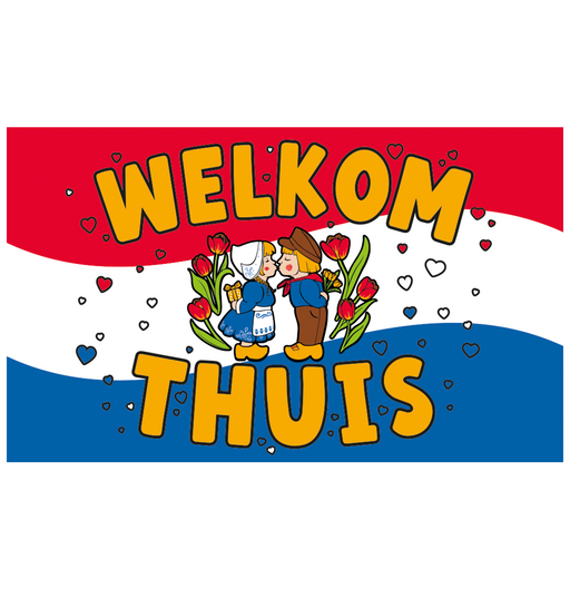 XXL Gevelvlag Welkom Thuis Multicolor 150 x 90 cm