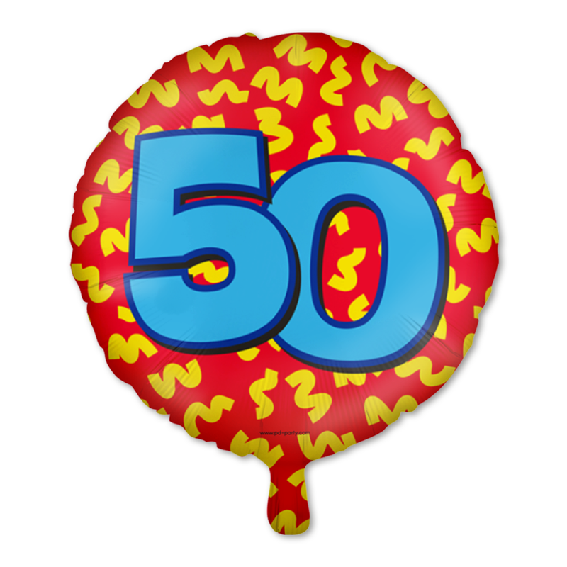 Happy Party Folieballon 50 Jaar Multicolor 46 cm