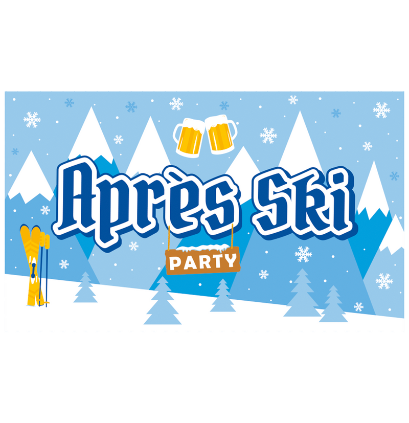 XXL Gevelvlag Après Ski Party 150 x 90 cm