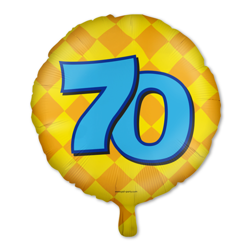 Happy Party Folieballon 70 Jaar Multicolor 46 cm