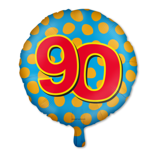Happy Party Folieballon 90 Jaar Multicolor 46 cm