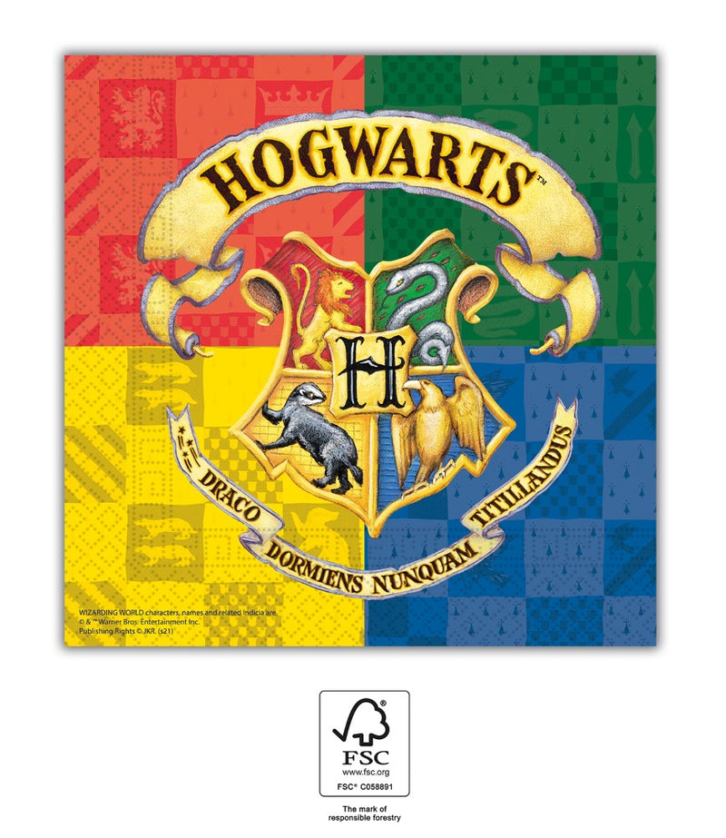 Servetten Harry Potter Zweinstein 33 × 33 cm – 20 Stuks