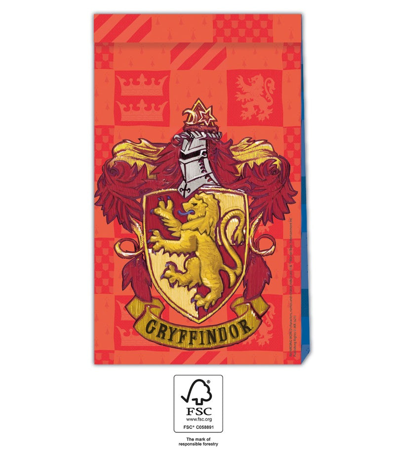 Papieren Uitdeelzakjes Harry Potter Zweinstein – 4 Stuks