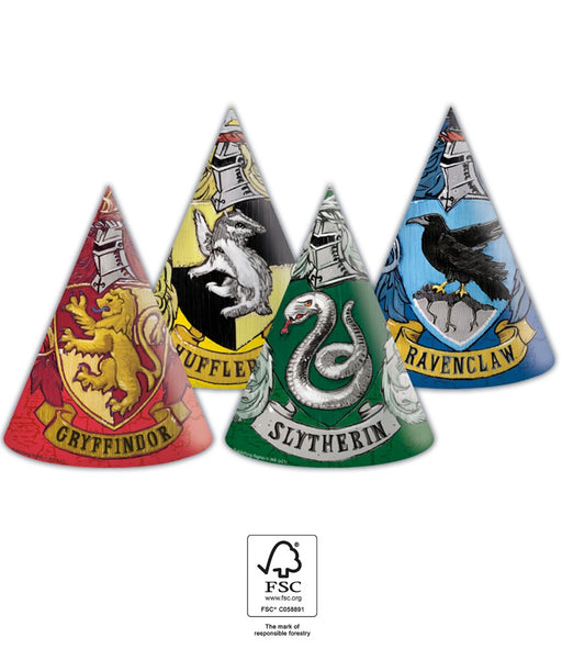 Feesthoedjes Harry Potter Zweinstein – 6 Stuks