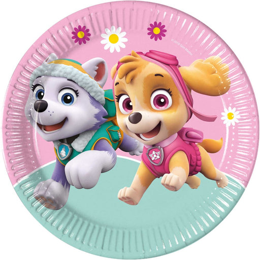 Papieren Borden PAW Patrol Skye & Everest 23 cm – 8 Stuks