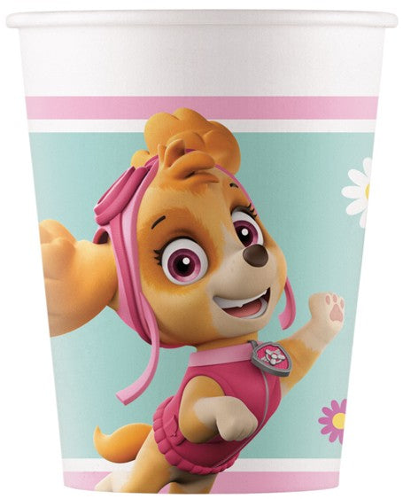 Papieren Bekers PAW Patrol Skye & Everest 200 ml – 8 Stuks