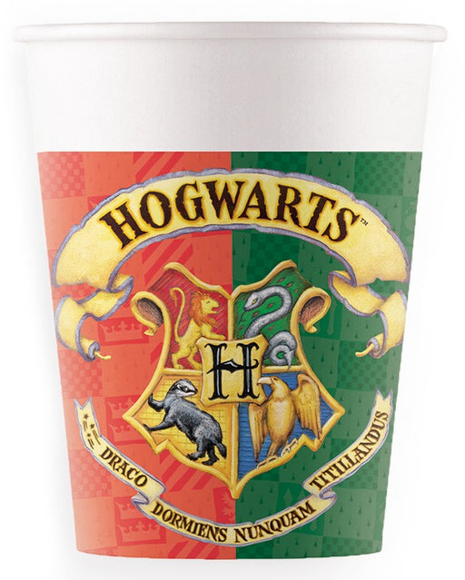 Papieren Bekers Harry Potter Zweinstein 200 ml – 8 Stuks