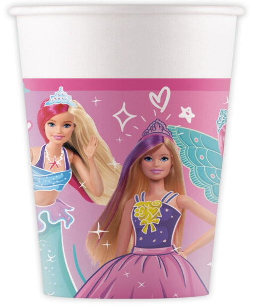 Papieren Bekers Barbie 200 ml – 8 Stuks