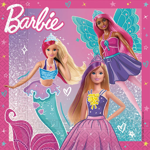 Servetten Barbie 33 × 33 cm – 20 Stuks