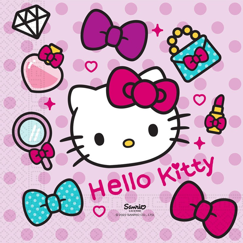 Servetten Hello Kitty Roze 33 × 33 cm – 20 Stuks