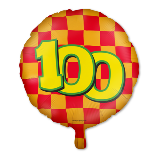 Happy Party Folieballon 100 Jaar Multicolor 46 cm