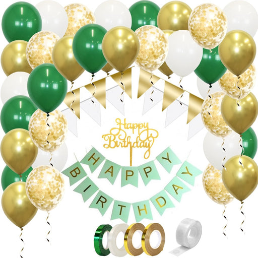 Happy Birthday Feestpakket Groen Goud