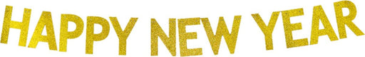 Happy New Year Letterslinger Goud