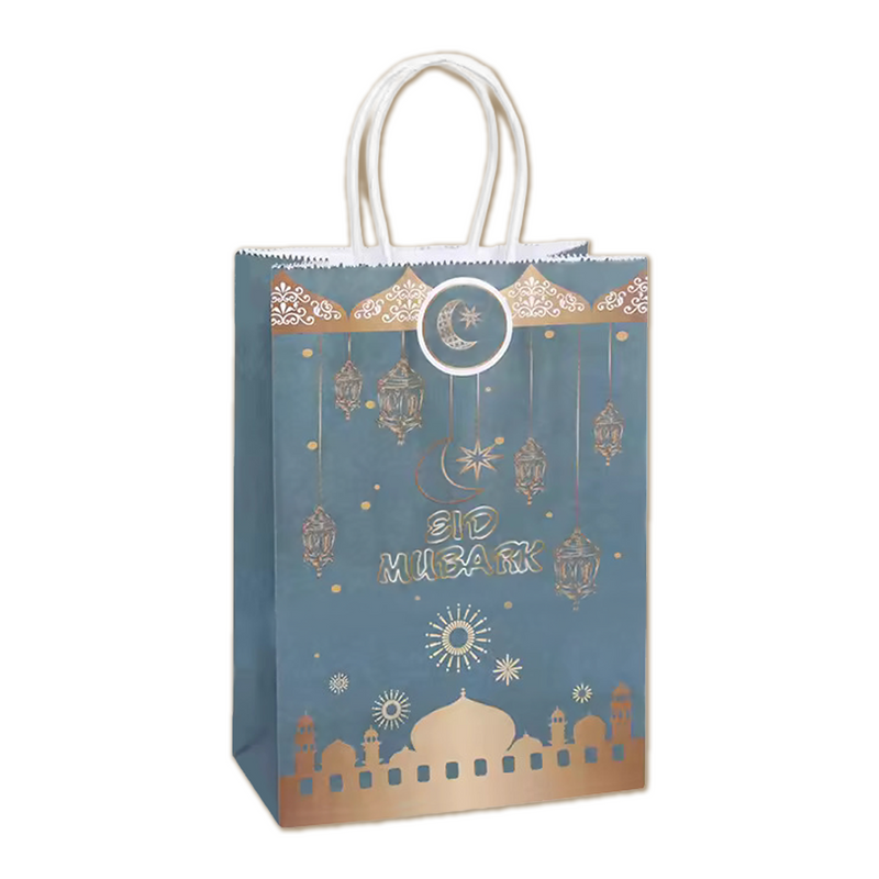 Eid Mubarak Cadeauzakjes Grijs 15 x 20 cm – 10 Stuks