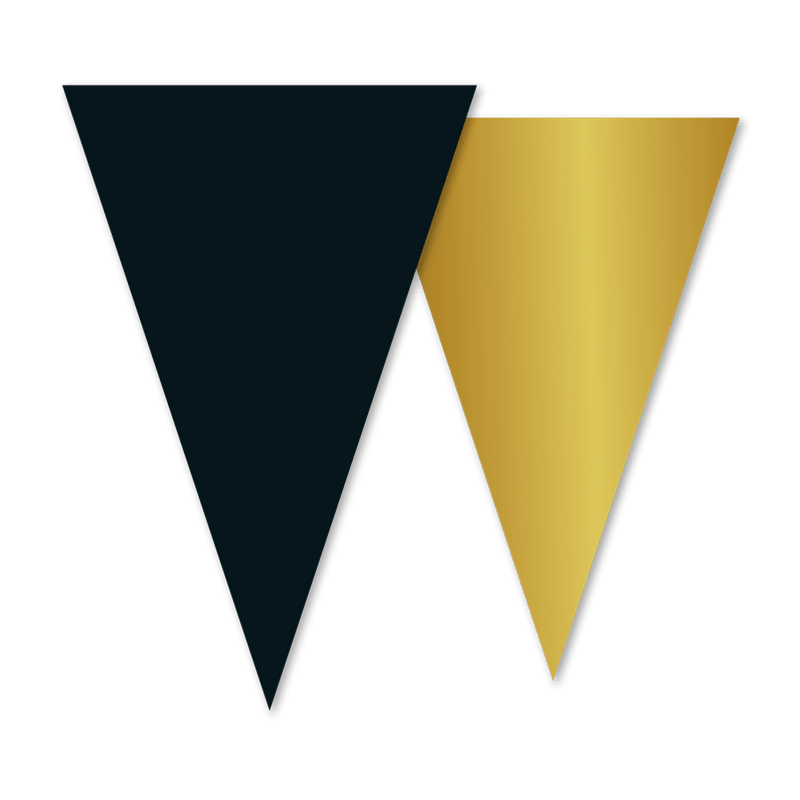 Vlaggenlijn Zwart/Goud 10 m