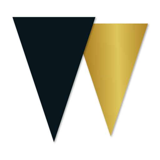 Vlaggenlijn Zwart/Goud 10 m