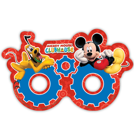 Feestmaskers Mickey Mouse Brilvorm – 6 Stuks
