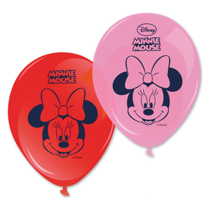 Latex Ballonnen Minnie Mouse 28 cm – 8 Stuks