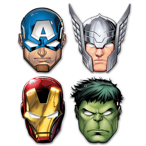 Feestmaskers Avengers – 6 Stuks