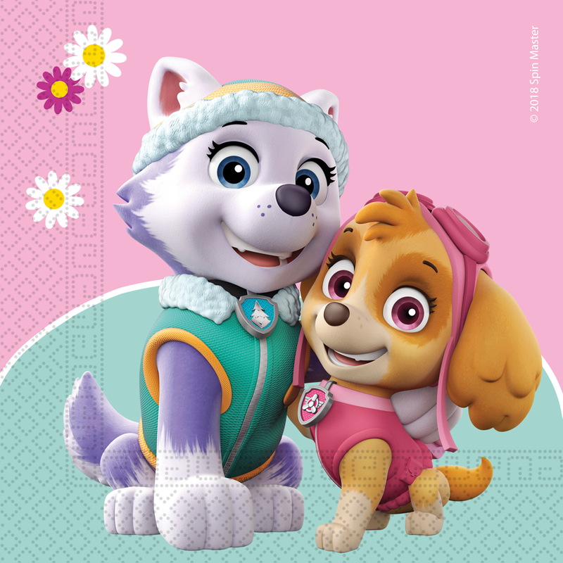 Servetten PAW Patrol Skye & Everest 33 × 33 cm – 20 Stuks