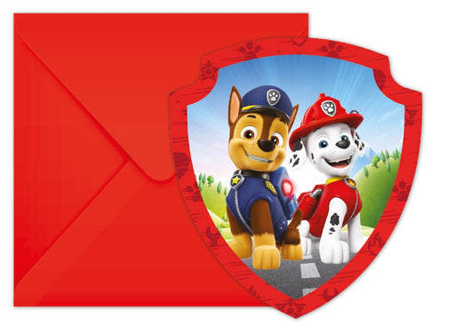 Uitnodigingen PAW Patrol Rescue Heroes met Enveloppen – 6 Stuks