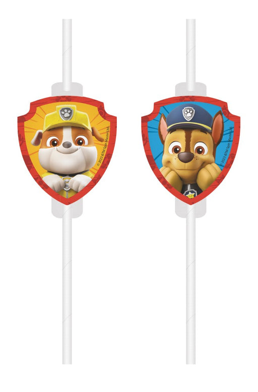 Papieren Rietjes PAW Patrol Rescue Heroes – 4 Stuks