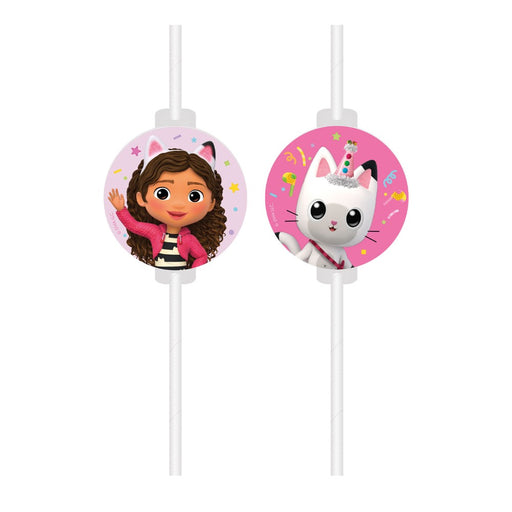 Papieren Rietjes Gabby's Poppenhuis – 4 Stuks