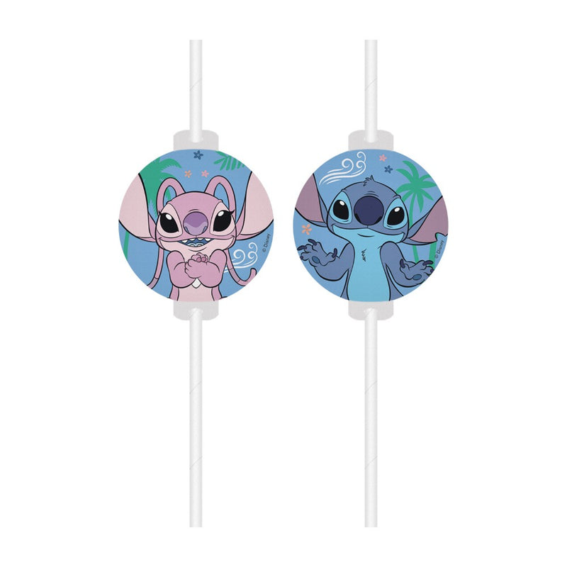 Papieren Rietjes Stitch & Angel – 4 Stuks