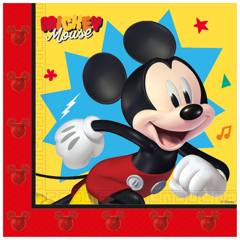 Servetten Mickey Mouse 33 × 33 cm – 20 Stuks