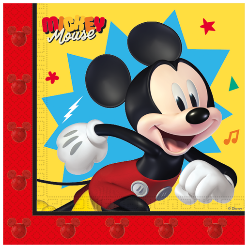 Servetten Mickey Mouse 33 × 33 cm – 20 Stuks