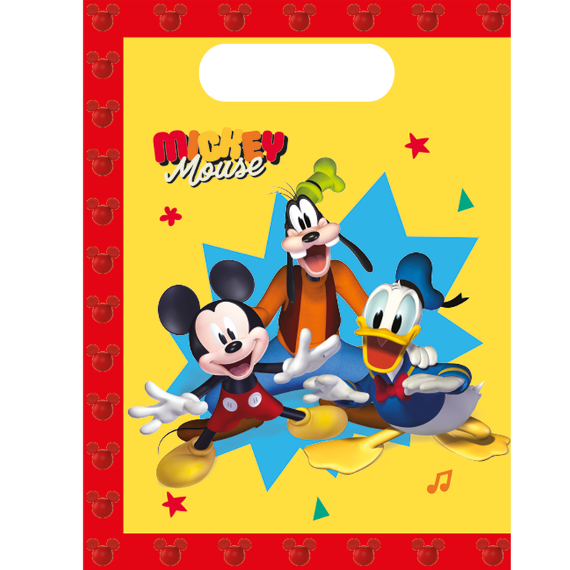 Papieren Uitdeelzakjes Mickey Mouse – 4 Stuks