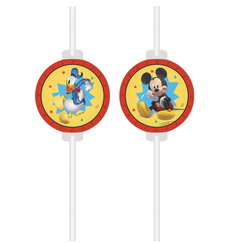 Papieren Rietjes Mickey Mouse – 4 Stuks