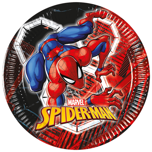 Papieren Borden Spider-Man 20 cm – 8 Stuks